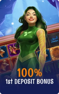 1:a insättningen ger 100% i bonus